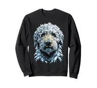 Frost Goldendoodle con Ice Fantasy Dog Snow Cold Winter Felpa