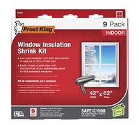 Frost King V83/3 V73/9H-Kit per finestre termoretraibili per interni, 100 cm x 150 cm, trasparente, 9-Pack