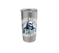 Frost Reaper - Scheletro Gotico Blu Sunburst Morte Ghiaccio Bicchiere termico in acciaio inox doppia parete