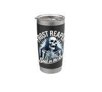 Frost Reaper - Scheletro Gotico Blu Sunburst Morte Ghiaccio Bicchiere termico in acciaio inox doppia parete