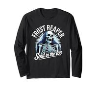 Frost Reaper - Scheletro Gotico Blu Sunburst Morte Ghiaccio Maglia a Manica