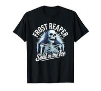 Frost Reaper - Scheletro Gotico Blu Sunburst Morte Ghiaccio Maglietta