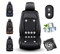 Frost Seat Covers, Icy Seat Car Cooling Cushion with 12 Fan & 6-Mode Massage, Automatic Start-Stop, 12V-24V Ventilated Cooling Car Seats Cushion for Car SUV Truck (12 fans + massage-black/12V)