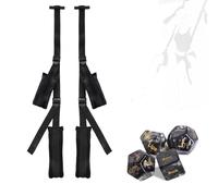 Frostcqc Set di 2 Cinghie sospese in Nylon Nero per Yoga, Lunghezza Regolabile, Adatte alla Pratica dello Yoga