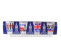 Frosted Bicchierini con Londra Icone - Guardie, il Tower Bridge, Union Jack, ecc