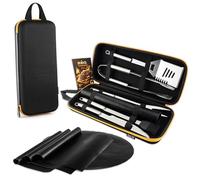 Froster BBQ Legend Set - Accessori Barbecue e 4 Tappetino Barbecue, Set Grigliata