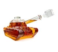 Froster Decanter Carro Armato, 1000 ml Decanter per Whisky, Grappa, Rum, Liquori, in Vetro, Regalo per Lui, Uomo, Fidanzato, Regalo di Compleanno 50, 40, 30 anni