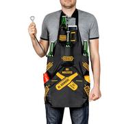 Froster Grembiule Uomo in Cucina, Testi in Spagnolo, Grembiule da Cucina da Uomo con Tasche per Birra, Grembiule BBQ per lui