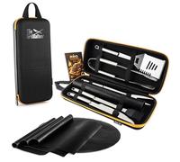 Froster Grillfather BBQ Legend Set - Accessori Barbecue e 4 Tappetino Barbecue, Set Grigliata