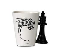 Froster Tazza di Scacchi - Re, Tazza di caffè in scatola nera, 350 ml, Regalo per Giocatori di Scacchi