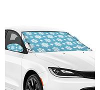 FrostGuard Vortex | Full-Coverage Car Windshield Cover for Ice and Snow, Standard Size (Snowy Lace) - Wiper Blade + Side Mirror Covers - Fit-Fast Straps, Security Panels + Storage Pouch - 59x41 Inches