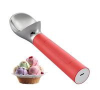 FrostJoy Paletta per gelato riscaldata, ricaricabile tramite USB, con display a LED, riscalda fino a 70 °C, per gelato duro, facile per anziani e bambini, impermeabile IP67, colore rosso