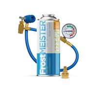FrostMEISTER 2in1 - Set di ricarica per climatizzatore auto da 400 ml con tubo con manometro e adattatore - Sostituzione rapida e semplice del refrigerante per R1234yf (a partire dall'anno di