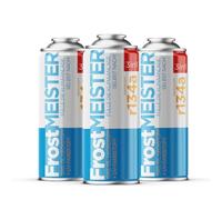 FrostMEISTER 3 in 1 - Set di ricarica per aria condizionata auto, 3 x 400 ml - refrigerante rapido e semplice (R134a 1995-2016)