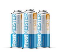 FrostMEISTER Set di riempimento 2 in 1 per aria condizionata auto, 400 ml: riempimento rapido e semplice con sostituzione R134a (1995-2016), ecologico e sicuro per veicoli, 3 lattine da 400 ml