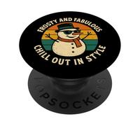 Frosty, favoloso e divertente pupazzo di neve, per una vacanza rilassante PopSockets PopGrip Adesivo