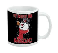Frosty It Must Be Magic, tazza da caffè in ceramica, idea regalo per caffè, tè e bevande calde, 325 ml, colore bianco