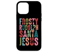 Frosty Rudolph Santa Jesus Believe Custodia per iPhone 12 mini