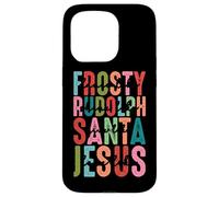 Frosty Rudolph Santa Jesus Believe Custodia per iPhone 15 Pro