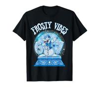 Frosty Vibes 67 Snowman Six Seven Meme Funny Winter Kids Maglietta