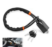 FrostyFlair Bloccasterzo per Auto, Serratura per Volante per Auto e immobilizzatore per Auto, Blocco Volante con Chiusura Cintura di Sicurezza, antifurto Nero