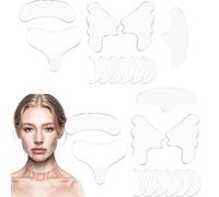 FrostyFlair cerotti per cicatrici contro le rughe, 22 pezzi di cerotti in silicone contro le rughe, cerotti in silicone riutilizzabili per il viso, cerotti per rughe viso