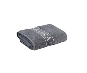 Frottana Asciugamano da sauna con bordo, in 100% cotone, pietra, 80 x 200 cm