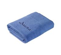 Frottana Pearl - Asciugamano da sauna con motivo ricamato, 80 x 200 cm, in 100% cotone, colore: Cornflower
