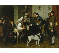 FROZBI Stampe D'arte Della Parete Quadro su Tela Pittura classica Franz Von Defregger Andreas Hofer con i suoi consiglieri nell'Hofburg di Innsbruck per l'arredamento dell'ufficio 60x90cm