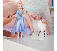 Frozen 2 Olaf e Elsa (Bambola di Elsa con Olaf elettronico che cammina, si illumina e parla) Versione in lingua inglese