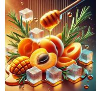 Frozen Amber Garden - Concentrato di aromi di ghiaccio al miele, rosmarino e albicocca - Vegano - Sasami - 100ml