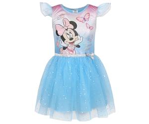 Frozen Anna Elsa Abito a maniche corte in tulle color pesca, abito da bambina (IT, Numero, 104, Regular, Blu)