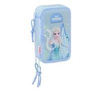 FROZEN - Astuccio scolastico con 37 utili inclusi, astuccio per bambini, ideale per bambini dai 5 ai 14 anni, comodo e versatile, qualità e resistenza, 12,5 x 5,5 x 19,5 cm