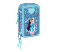 FROZEN - Astuccio scolastico con 37 utili inclusi, astuccio per bambini, ideale per bambini dai 5 ai 14 anni, comodo e versatile, qualità e resistenza, 12,5 x 5,5 x 19,5 cm