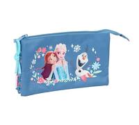 FROZEN - Astuccio triplo, astuccio per bambini, ideale per bambini in età scolastica, comodo e versatile, qualità e resistenza, 22 x 3 x 12 cm