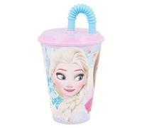 Frozen - Bicchiere con coperchio e canna 430 ml, Stor 22830)