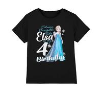 Frozen Bright Like Elsa 4Th Birthday Girls T Shirt, 3-4 A