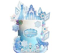 frozen cake toppers decorazioni per la torta di compleanno delle ragazze decorazioni per la torta di compleanno del cartone animato del fiocco di neve fiocco di neve della principessa regina