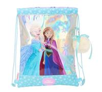 FROZEN COOL DAYS - Zaino a sacco piatto Junior, ideale per bambini di diverse età, comodo e versatile, qualità e resistenza, 26 x 34 cm, colore viola/celeste, Viola/Celeste, Estándar, Casual