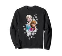 Frozen Elsa And Anna Snowflake Portrait Felpa
