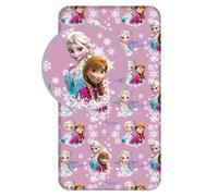Frozen Elsa Anna - Lenzuolo singolo con angoli, 100% cotone, 90 x 200 cm