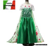 Frozen Fever Regalo Natale Vestiti Carnevale Elsa Costumes Short Cape 789021S