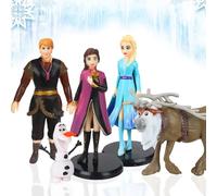 Frozen Figurine Set, Frozen Cake Topper, 5 Pcs Frozen Cake Topper Mini Figurine, Cupcake Figure, Elsa e Anna Decorazione Della Torta, Ideale Come Figura per Cake Topper per Bambini dai 3 Anni in su