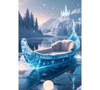 Frozen Gondola Notebook: Softcover, 240 Grid Pages, Glossy