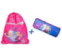 Frozen / La Regina Del Ghiaccio Set Di Inizio Scuola (Borsa + Astuccio) Asilo