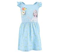 Frozen - La Regina di Ghiaccio Elsa Bambini Ragazze Abito Abito Estivo, Blu, 128 cm
