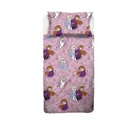 Frozen, Lenzuolo Letto Piazza E Mezza, Completo Letto, Lenzuolo Sopra, Lenzuolo Con Angoli, Federa, Rosa, Disney, 100% Cotone, Prodotto Ufficiale