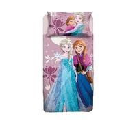 Frozen, Lenzuolo Letto Singolo, Completo Letto Singolo Disney, Lenzuolo Sopra, Lenzuolo Con Angoli, Federa, Rosa, Disney, 100% Cotone, Prodotto Ufficiale