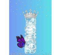 Frozen Letter I Notebook - Ice Queen Edition: Stylish lined journal with crown & butterfly - 120 pages