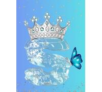 Frozen Letter S Notebook - Ice Queen Edition: Elegant lined notebook with 120 pages - crown, butterfly, and icy magic.